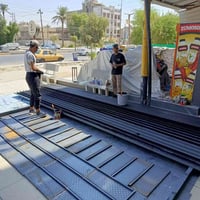 نعمل جميع انواع الحداده جملونان طبكات هياكل حديد  صقايف كيس بان  كرفان...