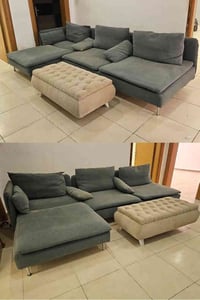 كورنر ماركة ايكا مع طبله وسطيه سعر مناسب   مقاعد متحركه أيضًا بي ملاحظ...