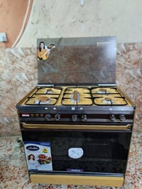 طباخ عشتار 5 عيون 5 مشاعل، افران اوتماتيك + شوايه و مصباح فرن + الكهرب...