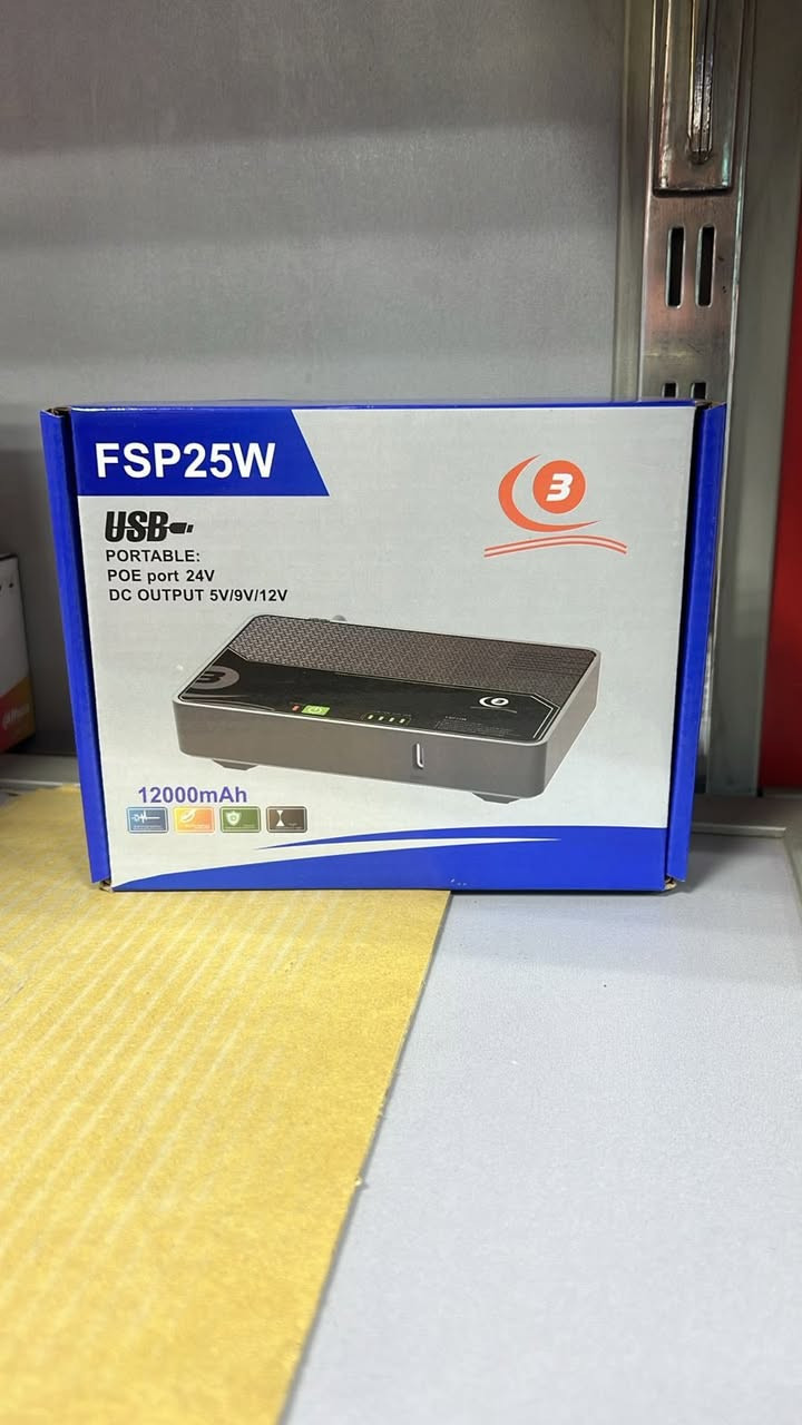 🔋 UPS أصلي – حل انقطاع الكهرباء 🔋
📌 يشغّل:
 • الراوتر 🌐
 • الكاميرات 📷
 • أجهزة الـ DVR
 • أجهزة الشبكات والاتصالات

⚡ المواصفات:
 • سعات متعددة: 8000mAh – 8800mAh – 12000mAh
 • مخارج 5V / 9V / 12V
 • POE 24V / 48V (حسب الموديل)
 • تشغيل مستقر وهادئ
 • حجم صغير وسهل الحمل
 • جودة عالية وعمر بطارية ممتاز

✅ مناسب للبيت، المحلات، المكاتب، والشركات
✅ يضمن استمرار الإنترنت والكاميرات وقت القطع

📞 للطلب والاستفسار:
***********

📍 متوفر الآن – الكمية محدودة

⸻
