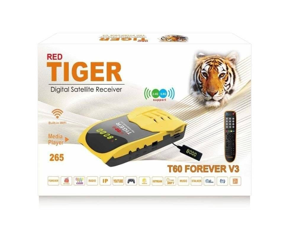 🔥📡 توفر من جديد لدى  معرض النرجس للستلايت 📡🔥
🐯 جهاز تايجر T60 FOREVER V3 – الإصدار الثالث
✨ الجيل الجديد من العملاق تايجر ✨
💪 قوة أداء | سرعة استجابة | تصميم أنيق وعصري
━━━━━━━━━━━━━━━━━━━
📦 المواصفات الفنية:
🔹 دقّة عرض Full HD 1080p – صورة واضحة ونقيّة 🎯
🔹 يدعم تقنية H.265 HEVC لعرض أفضل وبأقل استهلاك 📡
🔹 واي فاي داخلي 2.4G بدون أي قطعة إضافية 📶
🔹 واجهة استخدام سهلة وسريعة ⚡
🔹 شاشة رقمية أمامية LED لعرض القنوات 🔢
🔹 يدعم تطبيقات: IPTV / YouTube / Xtream / Stalker / Apollo / Swift Streamz 📺
🔹 تحديثات مستمرة من فريق FOREVER 🔄
🔹 تصميم أنيق وصغير يناسب جميع الأماكن 🖤
━━━━━━━━━━━━━━━━━━━
👑 يدعم نظام VIP المميز 👑
━━━━━━━━━━━━━━━━━━━
🎁 الاشتراكات المرفقة:
🐍 COBRA IPTV – 15 شهر
🦇 BATMAN – 24 شهر
🐯 BIGO – 10 سنوات 😱🔥
🌐 VIRA IPTV – 15 شهر
🍋 MANGO 4K – 15 شهر
📺 ALEX TV – 15 شهر
🚀 APOLLO – 12 شهر
📡 FOREVER TV – 12 شهر
🎬 SHOW SAFE – 12 شهر
📦 MY BOX – 12 شهر
🔑 سيرفر APOLLO IKS لمدة 12 شهر
━━━━━━━━━━━━━━━━━━━
💥 مميزات إضافية:
✅ سرعة فائقة في التنقل بين القنوات ⚡
✅ تشغيل القنوات المشفّرة وملفات IPTV 🔓
✅ استقبال قوي وثابت لجميع الأقمار 🛰️
✅ دعم فني وصيانة مستمرة 🛠️
━━━━━━━━━━━━━━━━━━━
📍 متوفر الآن لدى معرض النرجس للستلايت
📞 للطلب والاستفسار: ***********
✨ لا تفوّت الفرصة – الكمية محدودة 🔥
