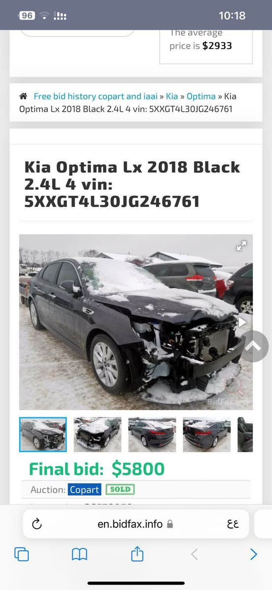 السلام عليكم 
اوبتيما 2018 وارد امريكي للبيع 
مواصفات S
ماشية 85 الف
حادث امريكا موضح بالصور 
السياره بأسمي
السنوية والارقام صادره 2025/12/16
بدون قطرة صبغ
السياره مكفولة عدا الحادث
السعر 148 وبيها مجال بسيط 
للاستفسار اتصل على الرقم ***********
العنوان صلاح الدين قضاء بلد سامراء, صلاح الدين
