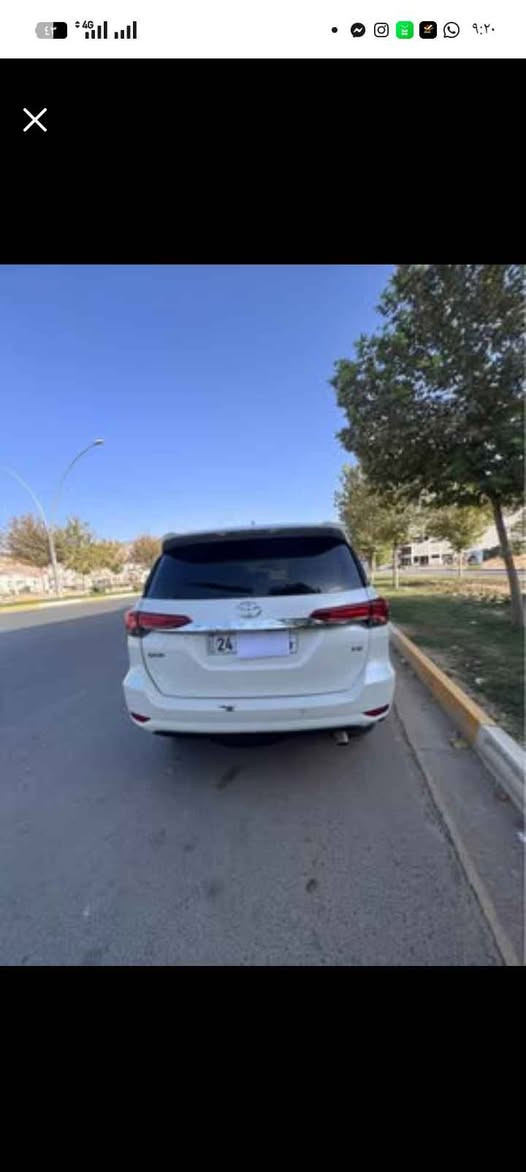 ويوتا فورتشنر موديل ٢٠١٨ محرك ٦ سلندر 
مواصفات سياره GXR
سياره كير ومحرك وتبريد بشرط 
سياره رقم وسنويه وهزه جديده 
سياره رقم دهوك رقم انكليزي 
سياره باسمي تحويل نفس يوم
سياره ماشيه 188 ألف كيلو متر 
سياره بيها 
قبخ صندوق صبغ بدون دواخل
مع جاملوغ خلفي صبغ هم بدون 
دواخل مع شويه بالدكمه هم بدون 
دواخل طبعا مبينه بالصوره مع لون 
ازرق كلها بدون دواخل شرط 
بيها هم شي بها شي اربع تعديلات 
عل بارد فقط 
سياره : 
بجم كبس يعني بجم وبدن ولغود 
وشواصي وايرباكات كلها وضع شريكه
سياره مكانها دهوك وداخل دهوك
سياره مواصفاتها :
بصمه ابواب وتحكم بالستيرن 
شفتات بالستيرن 
دبل كير ثلاث وضعيات قياده
نظام ايكو و سبورتي 
لايد ليد خلفي وامامي
كشنات جلد 
ثلاث مقاعد وسبع راكب 
تبريد مركزي وثلاث قطع
شاشه وكاميره 
دبل اكسل 
نظام مانع انزلاق 
حساس خلفي 
اكو هوايه مواصفات اخرى ...
سعرها ٢٢٨ ورقه 
*********** بيها واتس دهوك, العراق
