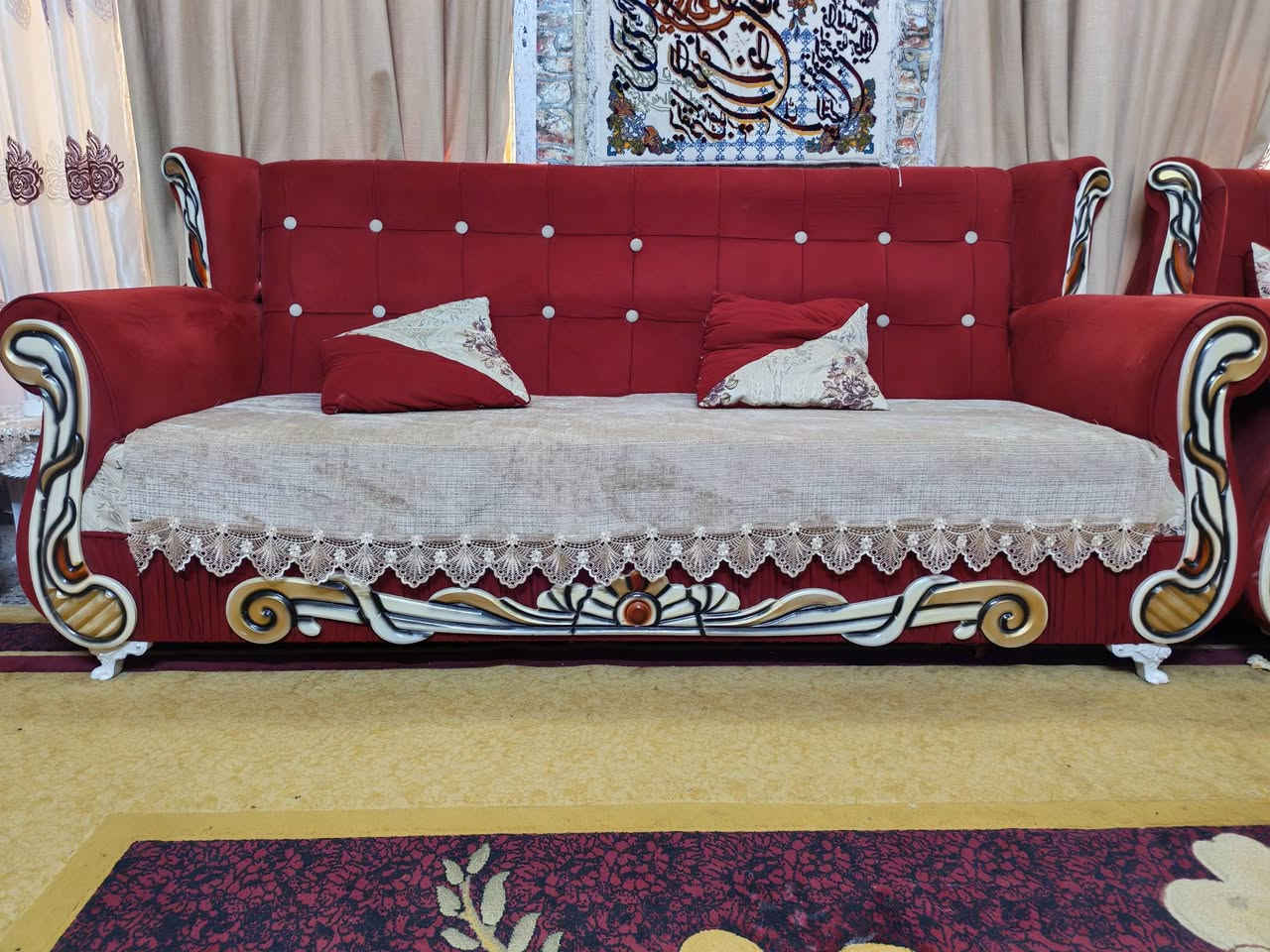 السلام عليكم
تخم نظيف وجديد يتكون من
 
2 قطعة كبير
1 قطعة وسط
4 قطعة صغير
مع مقاعد

السعر او اي استفسار ع الخاص

المندوبة ندى حيدر


**إذا كنت صاحب هذا الإعلان وتريد حذفه لأي سبب، رجاءا أرسل رسالة إلى الدعم الفني**