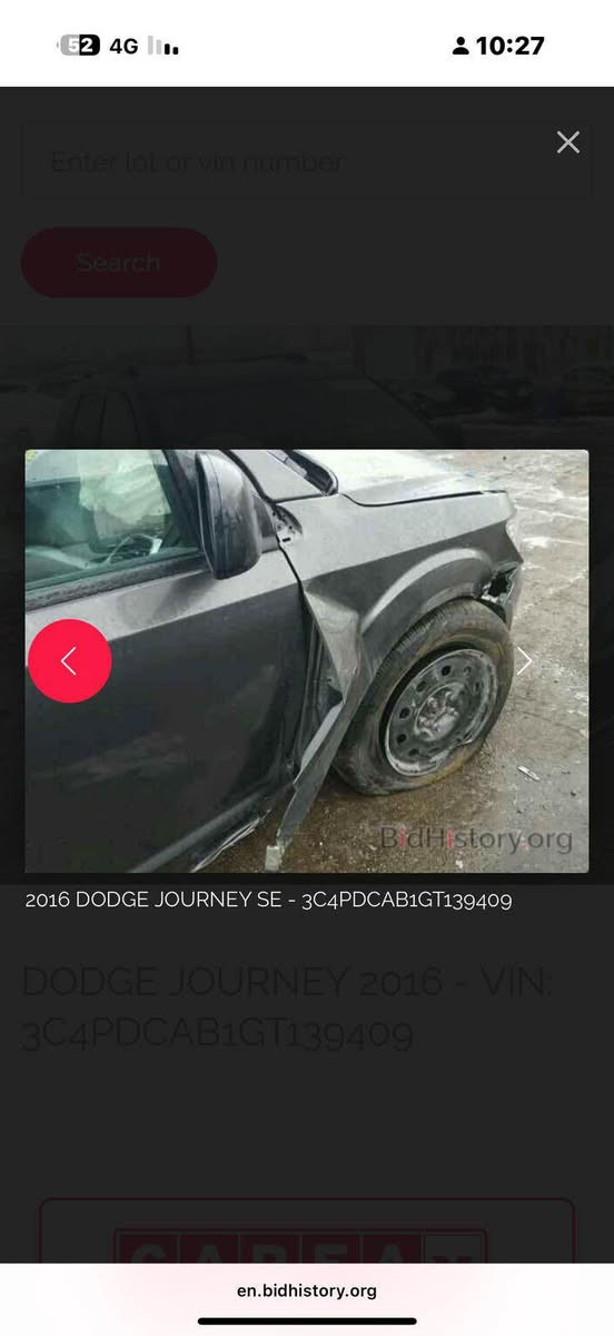 سلام عليكم 
دوج جورني  مديل 2016
7 راكب  
تبريد 3 قطع 
بصمه 
حادثهه بصيط 
محرك 2400 
بجم كبس 
سياره. جديده وبلعافيه على. ياخذهه 
الاستفسار ***********
سعر 128 وبيهه مجال النجف, العراق
