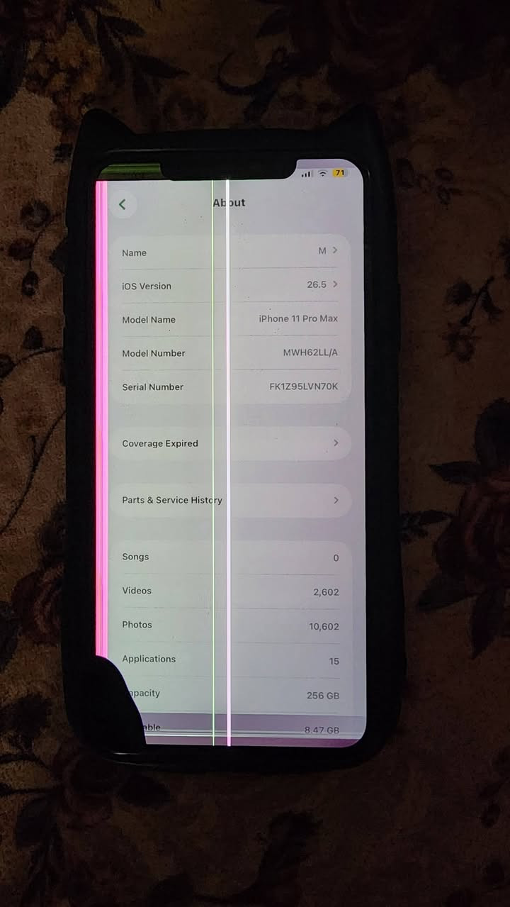 ١١ برو ماكس ذاكرة ٢٥٦
مبدل شاشة و انكسرت و اريد ابيعه 
بورد فيس اي دي كاميرا شاصي كله تمام 
١٩٠ و بي مجال قليل


**إذا كنت صاحب هذا الإعلان وتريد حذفه لأي سبب، رجاءا أرسل رسالة إلى الدعم الفني**