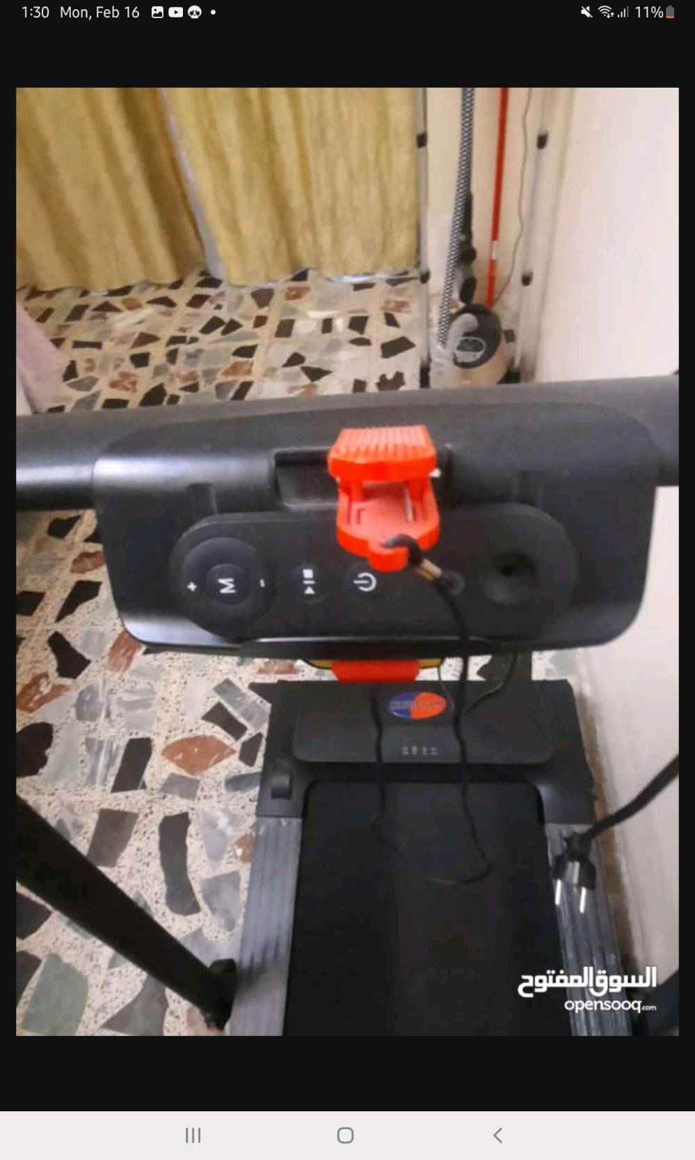 جهاز مشي بحالة ممتازة يستطيع تحمل ١٢٠ كيلو واقصى سرعة اله ١٢كيلو بالساعة ويوجد عداد وقت وسرعة وعدد الكربوهيدرات المحروقة والمسافة المقطوعة 