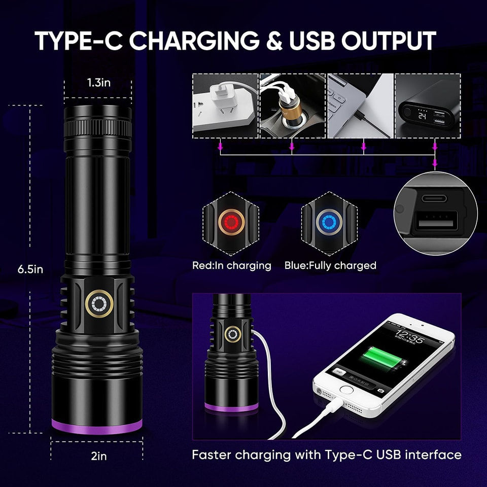 لايت UV
30 واط
30W 365nm UV Flashlight USB Rechargeable UV Light High Power Black Light Flashlight for Pet Urine Detection, Resin Curing, Minerals, Blood tracking, Scorpion, Rockhounding, Yooperlites, A/C Leak Detect


**إذا كنت صاحب هذا الإعلان وتريد حذفه لأي سبب، رجاءا أرسل رسالة إلى الدعم الفني**