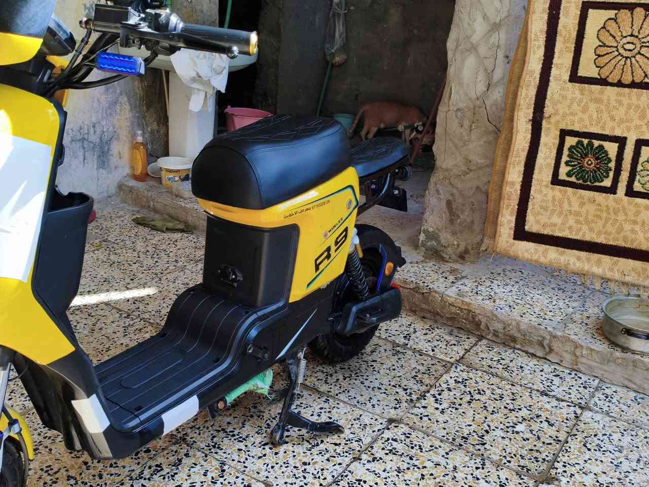 سلام عليكم دراجة شحنR9 جديدة نضافة 95 تشغيل عن بعد أو تشغيل كارت السعر 550اوبيهة مجال ***********واتساب فقط مكاني الحيانية شارع السيد عل مستطيل
