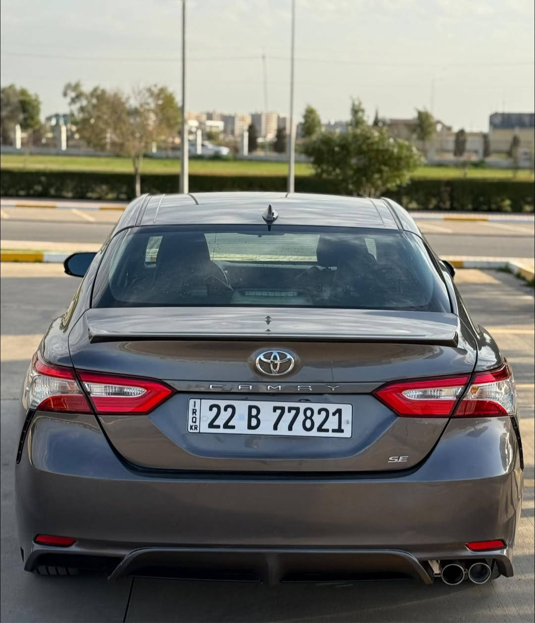 تويوتا كامري  2020 SE‏‎
مواصفات 
كشنات كهربائي 
كير اوتوماتيك و عادي
كير على الاستيرن 
‏شاشة 
ناضور ليلي
‏‎كاميرا 
تحكمات ستيرن و تحديد سرعه 
تحديد مسار 
‏رادار امامي و خلفي
رادار جانبي
‏‎لايتات زينون LED
وباقي المواصفات المعروفة بالسيارة 

ضرر فقط جاملغ السائق ونص البونيت
ونص جاملغ الخلفي كلير امريكا 
الشاصي والدواخل مكفول
السيارة رقم اربيل باسمي شرط الوكالة او التحويل نفس اليوم
هزة وفحص وسنويه جديدة 
ماشية ٣٢ الف فقط 
السعر 168$ وماكو هيج سعر بالسوك 
مكان السيارة اربيل 
***********
