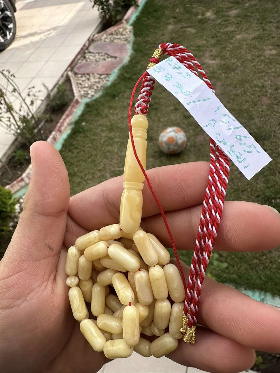 السلام عليكم 
مسباح كهرب حر طبيعي كلينغرادي مشروط جبس مبركع خامه ولاغلطه كصه صنوبريه دبل فواصل لانمش ولاشائبه كركوشه كويتي +المسباح فرز الكويت 
وزن المسباح 27,2g

عدد الحبات 53
قياس 📏 15/6,5

توصيل متوفر جميع محافظات العراق


**إذا كنت صاحب هذا الإعلان وتريد حذفه لأي سبب، رجاءا أرسل رسالة إلى الدعم الفني**