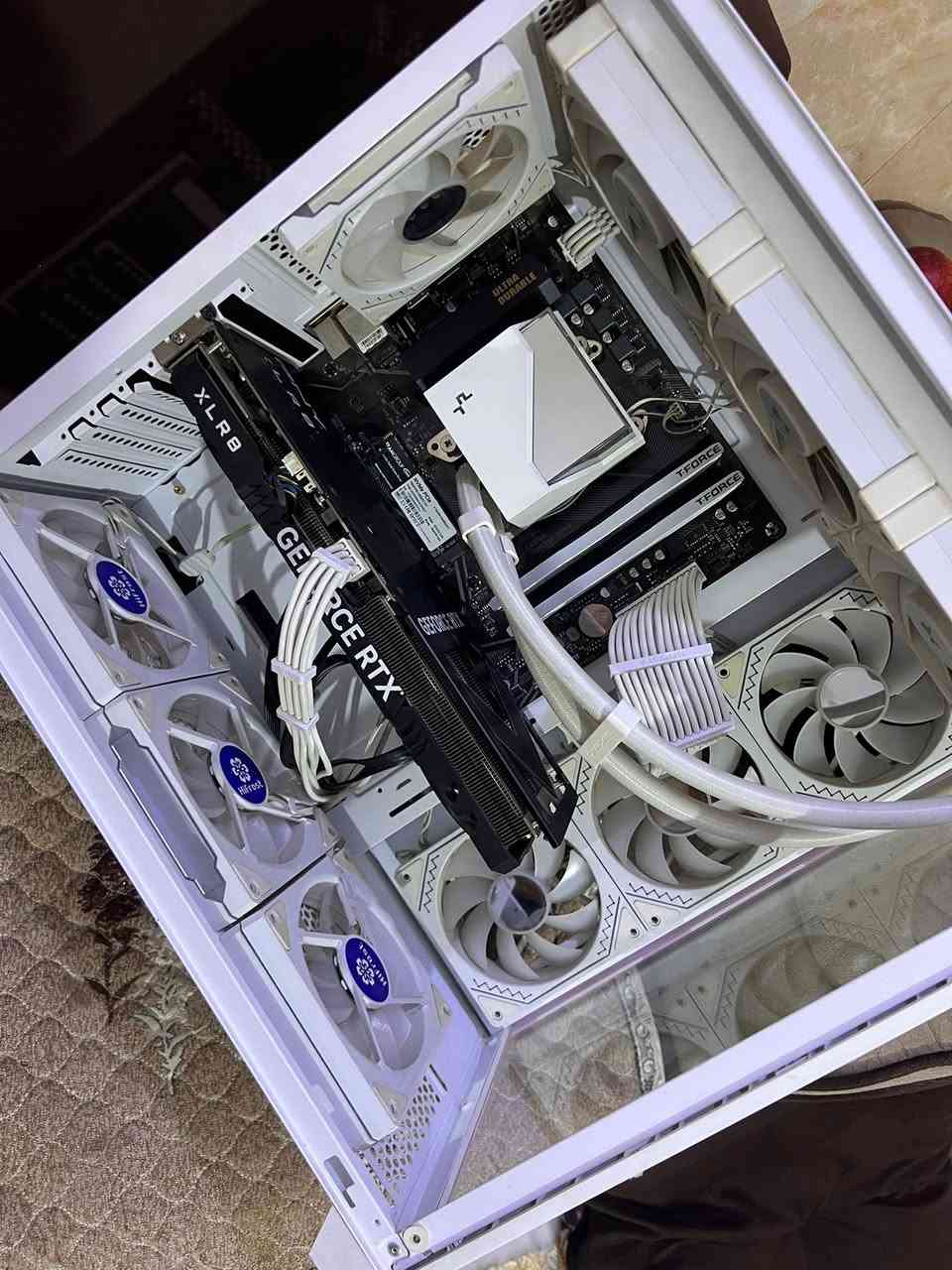 pc بمواصفات 
مذربورد B550 كيكبايت 
كرت شاشه 4060ti pny
معالج رايزن 7 5800x
ram 16 تيفورس ابيض 3600hz
m.2 1tb
m.2 128G
hard ssd 512 sumsung evo 870
hard hhd 512g
مبرد مائي lt720 ابيض 3fan 
power 750w
كيس ابيض 
موصلات كارت شاشه ومذر بورد ابيض


**إذا كنت صاحب هذا الإعلان وتريد حذفه لأي سبب، رجاءا أرسل رسالة إلى الدعم الفني**