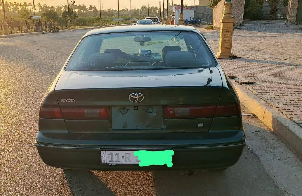 *كامري 1998 للبيع -
اللون: اخضر غامق 
محرك + كير جدد مكفولات
صبغ عام - تبريد شغال ثلج
شاشة + تبريد + جامات كهرباء
بيها بجم بدون شاصي
ملاحظة: بيها خربطة بفيش الكير تقلع نمرة1الى نمره 4
السعر: 65 ورقة وبيها مجال
للاستفسار: 
***********
