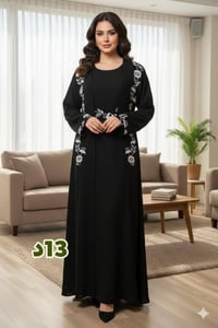 عباية قطعتين • مطرزة • مقاسات ١-٦