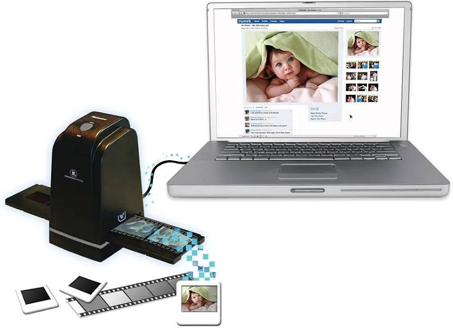جهاز Film & Slide Converter
هذا الجهاز وظيفته تحويل الأفلام القديمة (النيكاتيف 35mm) والشرائح السلايد إلى صور رقمية (JPEG) حتى تگدر تخزنها على الحاسبة  أو تشاركها. 

شيسوي بالضبط؟
تدخل شريط الفلم القديم أو السلايد بالجهاز
هو يمسح الصورة (يسوي Scan)
يحولها إلى صورة رقمية
تگدر تنقلها للكمبيوتر وتحفظها أو تعدلها

يفيد شنو؟
يحافظ على الصور القديمة من التلف
تگدر تشوف ذكرياتك القديمة على الموبايل أو اللابتوب
تگدر تطبعها من جديد أو تنشرها
السعر ٢٥ الف
واتساب ***********
