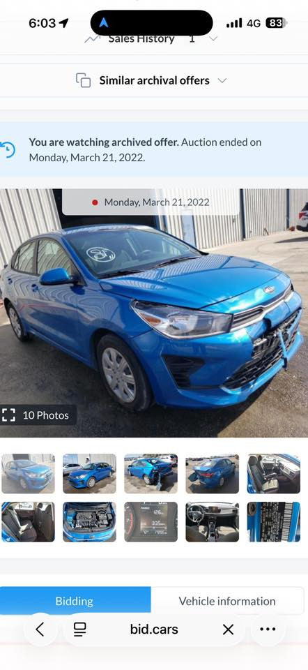 سلام عليكم كيه ريو 2021
ماشيه 40 الف 
حادثها موضح بل صور 
السعر 108 بغداد حي العامل 
تفاصيل اكثر *********** 
بيع مستعجل
