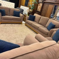 طقم كنب ٧ مقاعد • وارد أشلي • خشب سويد فخم