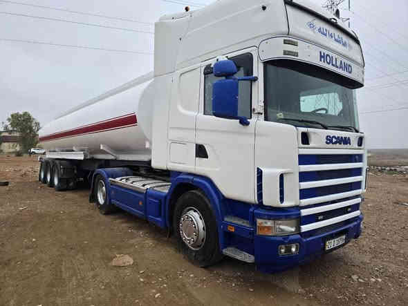 ژ.م/***********
اسكانيا موديل 2002حجم420انجيكتر/تةبريد رتايدةر سلاجة سپليت /سةنةوي تةنكر تريلة دةبل تاية 47 طن 
سةنةوى نوئ 
سعر /220$ أربيل
