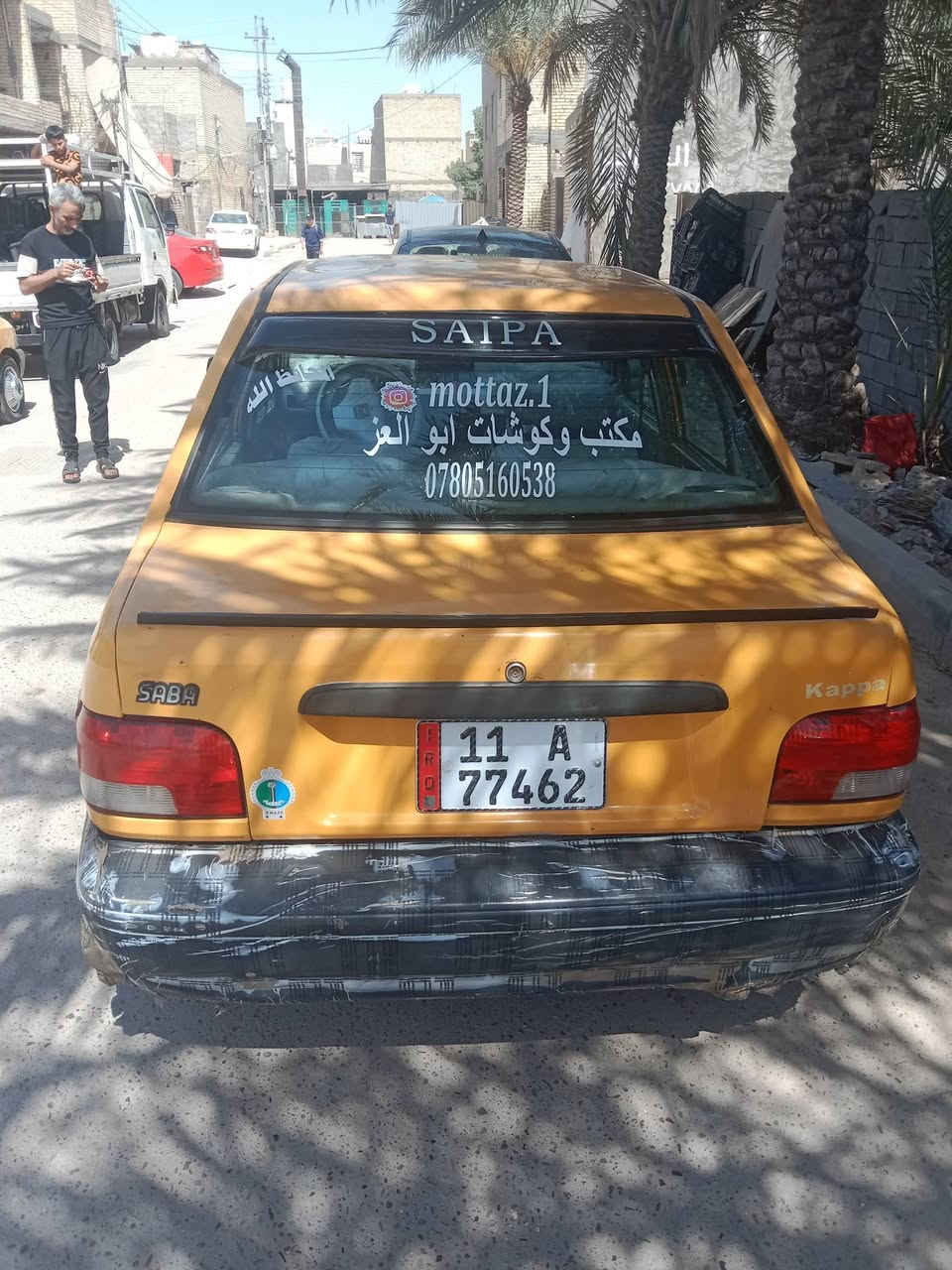 يالله سلام عليكم سايبه ١١ كير ومحرك جدد كشر حلو بدون ضربه تخم تاير جديد خط ابيض شواصي شركة لافطر ولا لحيم سيارة ابلاديه جاهزه كبل للشارع رقم انكليزي تبريد شغال عوزه اشويه غاز كهربايات كله شغاله لايت زنون شاشه بغداد الطارميه يعني تجيني للطارميه للصيطره اشوف وتقتنع اكاتبك عقد مروري ثاني يوم تحويل ب٢٥. وبيه مجال ***********
