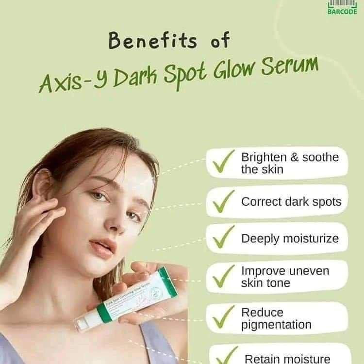 🌟 السيروم الكوري المُعجزة لتصفية البشرة! 🌟
AXIS-Y Dark Spot Correcting Glow Serum – 50ml
🇰🇷 أصلي 100% – ترند حالياً في العراق والوطن العربي ♨️

✨ يحتوي على 5% نياسيناميد + سكوالين
🍃 غني بـ 6 مستخلصات نباتية (الآذريون، البابايا، نبق البحر، نخالة الأرز...)

فوائده الساحرة:
✅ يعالج التصبغات ويوحّد لون البشرة
✅ يقلل آثار الحبوب ويخفف الالتهابات
✅ يرطب ويحمي بفضل السكوالين
✅ يقلل من دهنية البشرة
✅ يفتح البشرة ويعالج الهالات والبقع

🌿 طريقة الاستخدام:
ضعي كمية صغيرة على الوجه أو الأماكن المتأثرة، صباحاً ومساءً.
يُمتص بسرعة ونتائجه تبهرك من أول أسبوع!

🚗 توصيل لكل محافظات العراق 

📦 الكمية محدودة – احجزي الآن قبل النفاد!


**إذا كنت صاحب هذا الإعلان وتريد حذفه لأي سبب، رجاءا أرسل رسالة إلى الدعم الفني**