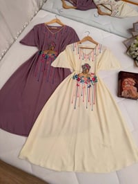 دشداشة كشمير • تطريز كامل • دبل كلوش