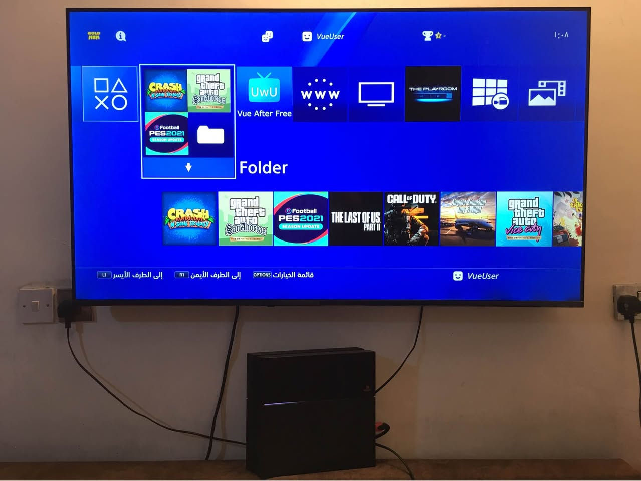 بلي ٤ فات مهكر حجم نص تيرا
نضام 12.52
بي 18 لعبة
 جوستكات اصلية (عدد ٢)
مهكر عن طريق تطبيق فيو vue سريع

يحتوى على العاب كلش حلوه و حديثه:
-THE LAST OF US
-CRASH TRILOGY
-CALL OF DUTY: BLACK OPS 6
-PES 2021
-IT TAKES TWO
-NEED FOR SPEED HEAT
و بعد هواي العاب

السعر 200 الف
مكاني بغداد اليرموك بغداد, العراق


**إذا كنت صاحب هذا الإعلان وتريد حذفه لأي سبب، رجاءا أرسل رسالة إلى الدعم الفني**