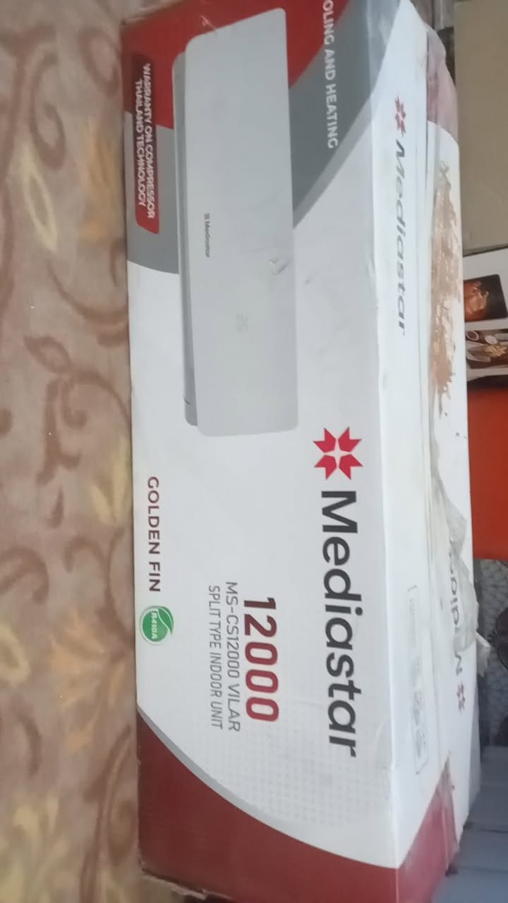 السلام عليكم 
سبلت نوعيه ميديا ستار قياس واحد طن غاز 410جهاز مشدود 10ايام فقط على وضع الشركه بعده بل كارتون كامل ملحقاته سعره 200الف مكانه الصويره حي العسكري ***********. 
***********بي واتساب هاذ
