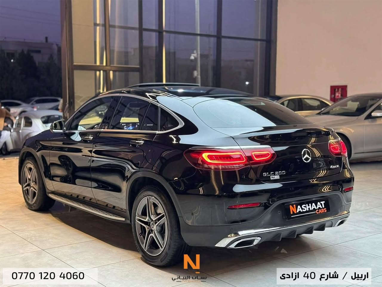 ‏‎‏Nashaat_Albayaty_Auto
‏Coupe‏‎‏__Mercedes Benz _GLC 200
_____________
‏‎‏‎‏‎النووع : GLC 200 coupe
‏‎سنة الصنع : 2023
‏‎‏‎‏‎المسافة المقطوعة: 20,000 KM
‏‎‏‎‏‎سلندر :  4T
‏‎السعر : ٤٤٥ ورقة 
*********
‏‎السيارة وكالة BCM استلام شركة اربيل بدون ضرر مكفوله كفالة عامة 
 فول مواصفات سلايد دواخل احمر بلاد وانضمة قيادة و رادارات و ٤ كامرات ومواصفات هواية متنذكر السيارة جديدة بمعنى الكلمة مابيها اي ملاحظة او نقص 
____________
‏‎‏‎‏‎‏‎ 🌎 العنوان : اربيل ازادي شارع 40 المعارض الجديدة 
‏‎🧧شركة نشأت البياتي ئوتو
‏‎‏‎‏‎‏‎📱 للاستفسار يسعدنا تواصلكم معنا على الأرقام التالية
‏‎‏‎‏‎‏📱*********** ‏
