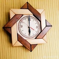 ساعات خشبية • ديكور منزلي • أشكال مختلفة