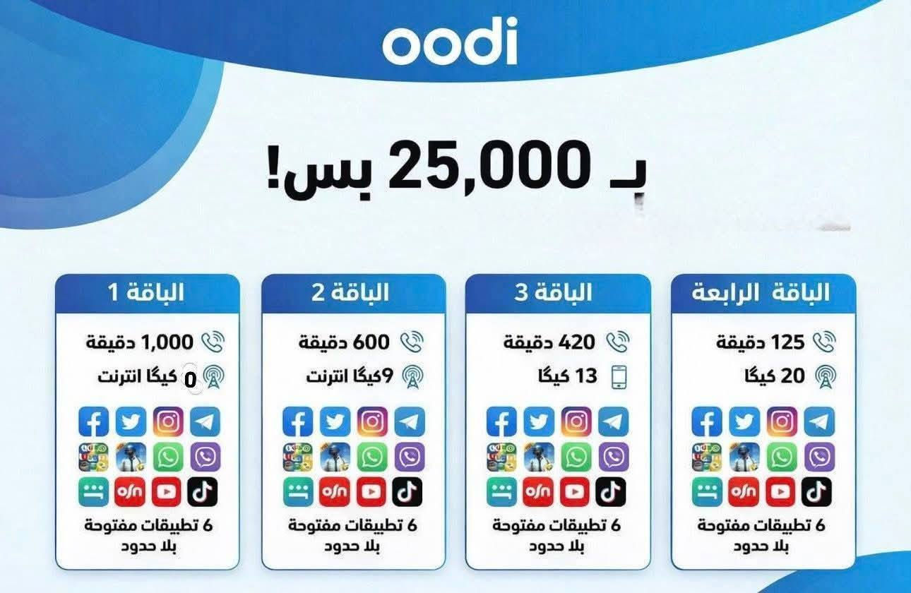 عروض أودي حصريه الخط والتوصيل مجاني فقط تدفع سعر الباقه اطلب هسه وفر فلوسك لغير شي خط اودي حسب مزاجك


**إذا كنت صاحب هذا الإعلان وتريد حذفه لأي سبب، رجاءا أرسل رسالة إلى الدعم الفني**