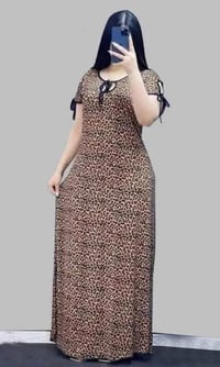 دشداشة جلد نمر • فانيلا زبدة • فري سايز ٥٠-٨٠