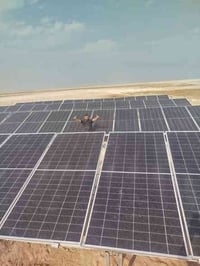 تم انجاز مشروع غطاس زراعي متكون 60لوح لونجي اصلي 620واط انفيرتر زراعي ...