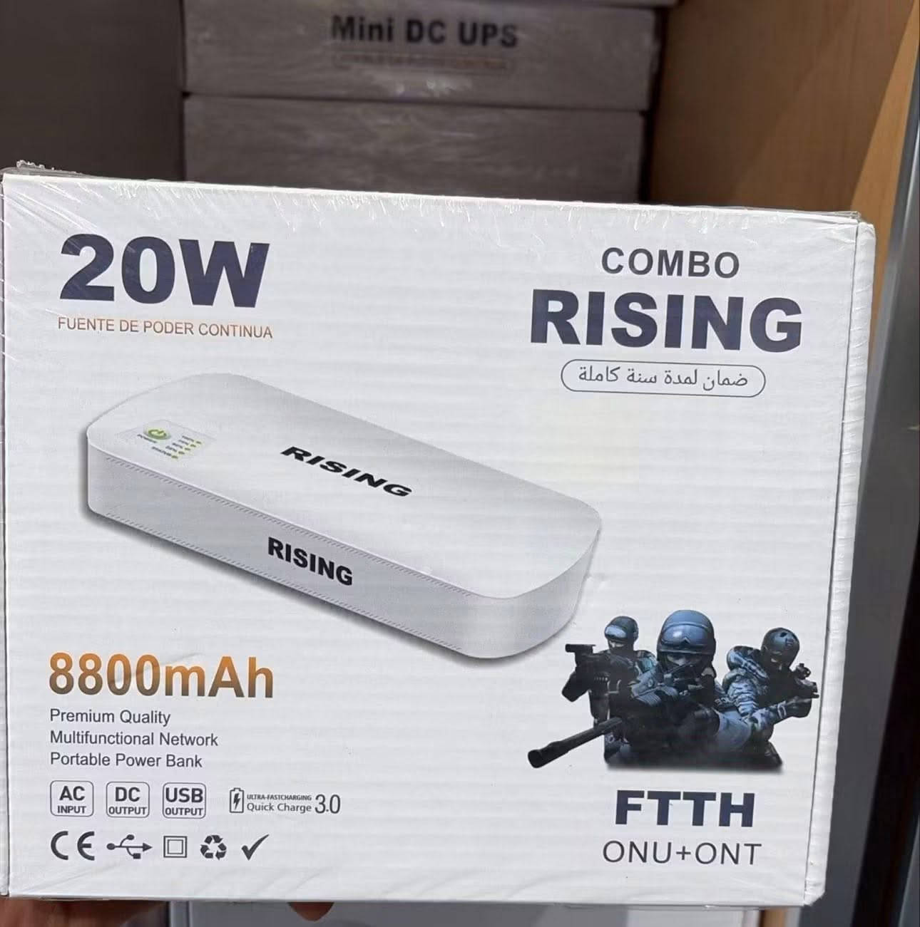 ✅✅Mini DC UPS من RISING✅✅
⚙️المواصفات :-

القدرة: 20W
 • سعة البطارية: 8800mAh
 • الاستخدام: تشغيل
 • الراوتر
 • ONU / ONT
 • أجهزة الشبكات الصغيرة
 • المخارج:
 • DC Output
 • USB Output
 • يدعم Quick Charge 3.0

🔋يشغل من 6الى 8 ساعات 
📦يوجد توصيل جميع محافظات العراق 
☎️‏‭***********‬
