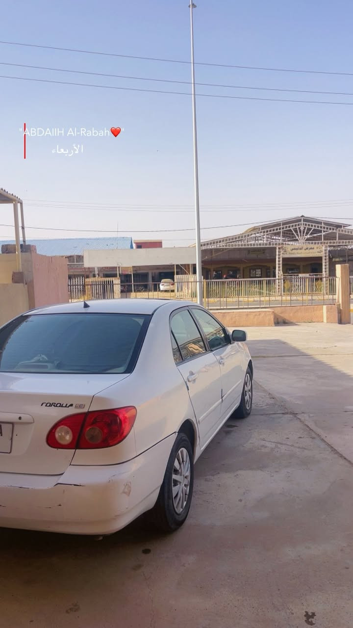 السلام عليكم ورحمة الله وبركاته كورلا نحله 2006لون ابيض ضررها جمالغ من جهه السايق وباب جهه سايق گير عادي محرك 18شرط تبريد ثلج السياره جاهزه من كلشي بس بطاين بوب اليكدام مكاني بيجي السعر 83وبيها مجال***********
