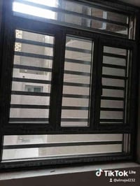 الحمد الله تم تثبيت شبابيك المنيوم تركي ارفم تركي سعر المتر كامل مفصلي...