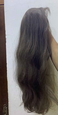 شعر طبيعي • بني • بدون توصيل