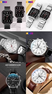 ساعات رجاليه • فخمة • سير جلد