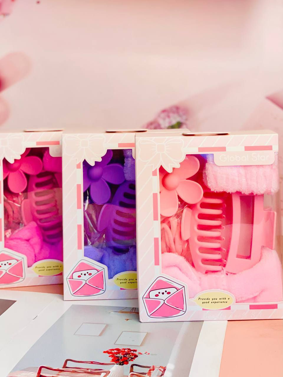 💗 بكج إكسسوارات الشعر البناتي 💗💗
كلش ناعم ومرتب، يجي بألوان تجنن 🌸
مشابك + ربطات + رباط وجه للغسل
يحافظ على شعرك ومرتبك بكل وقت ✨

يناسب الاستخدام اليومي، المكياج، والغسل 🫧
اختيارك المثالي للأناقة والبساطة 😍
للطلب أو الاستفسار مراسلة الصفحة دايركت 📩❤️


**إذا كنت صاحب هذا الإعلان وتريد حذفه لأي سبب، رجاءا أرسل رسالة إلى الدعم الفني**