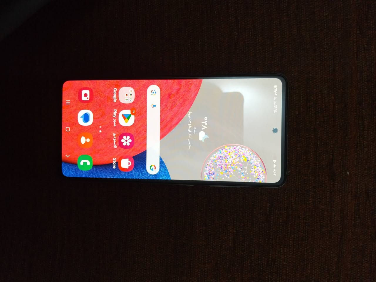 للبيع اوامراوس سامسونك a52s 5g ذاكره 256/8 شاشه سوبر امولد بصمه بالشاشه تردد 120 معالج 778G  صوت ستريوه للبيع 175 مجاله جدا قليل ويرهم امراوس المكان حله ***********
