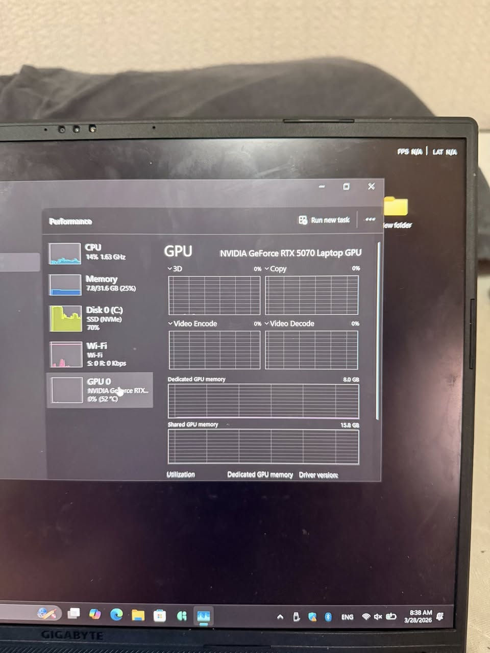 Gigabyte Gaming A16 (CWH)
i7-13620H (جيل 13)
RTX 5070 8GB
RAM 32GB DDR5
SSD 1TB NVMe
 شاشة 16” IPS 165Hz
السعر: 3 مليون الي يراسلني عليه اليوم اداري👍🏻😁🤍


**إذا كنت صاحب هذا الإعلان وتريد حذفه لأي سبب، رجاءا أرسل رسالة إلى الدعم الفني**