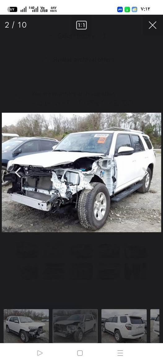 سلام عليكم فورنر للبيع موديل 2019حادث موضح في الصوره وبغداد فقط الدعاميات فئه ال SR5سعر 262وبيه مجال ترهم مراوس مكان السياره السيديه 
الهاتف *********** 
واتساب موجود
