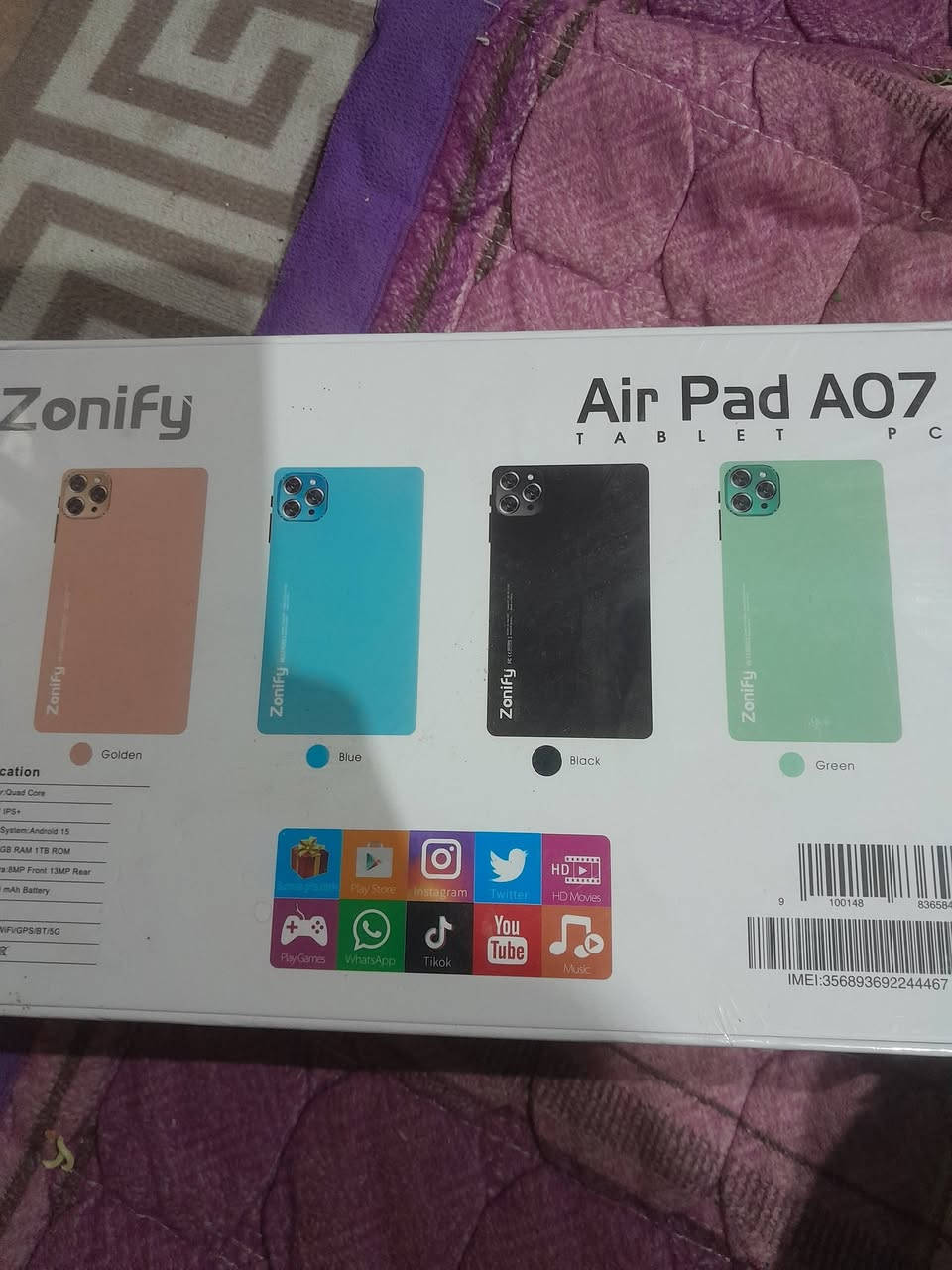 ايباد جديد مامستخدمه ابد للمراوس مع بلي 4 
***********
