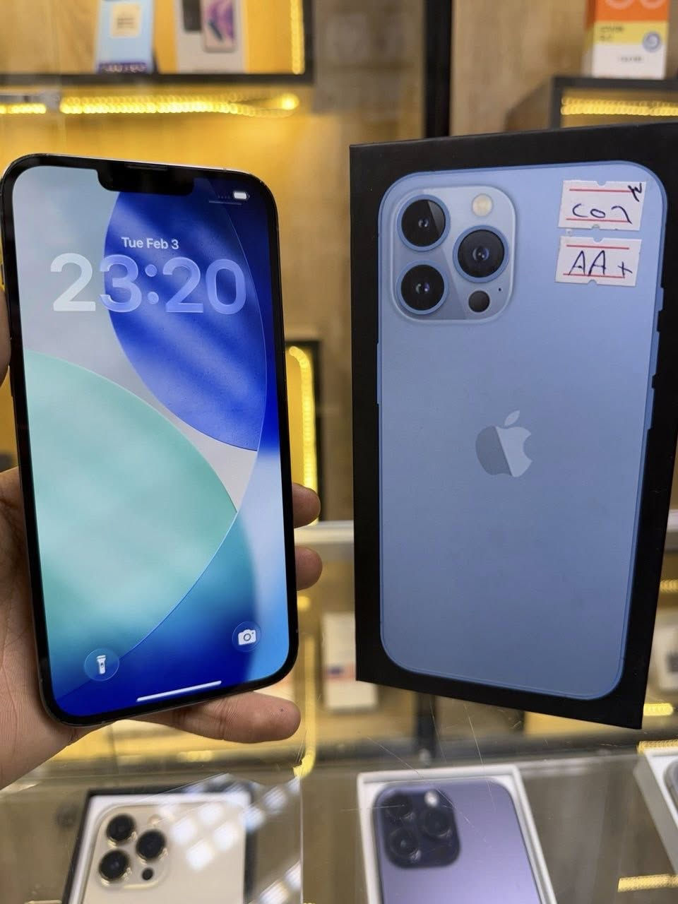 💥💥   اقوه عرض حالياً وقوه سعر💥💥
ايفون13برو  ماكس  لون مميز ذاكره 256 بطاريه90 🔋 نموذج M كارتون 
 ممبدل بي شي مع ضمان 5 ايام  نضافه 100‎%‎ زلغ ما بي وتر بروف كامل ملحقاته الجهاز نضافه كانما فاتحه من الكارتونه بلحاسبه كله نورمال  
متوفر خدمة توصيل بشروط اوليه جميع محافظات العراق 🇮🇶 
مكاني   كربلاء تحت جسر باب طويريج منفذ ابو حيدر للمبايل
☎️*********** 
سعر 700 الف
