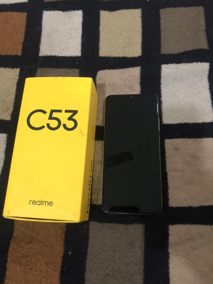 موبايل ريملي C 53  ذاكره 256 رام 8 جهاز مستعمل قليل جدا جدا سعره 115 ماداخل تصليح ابد كله شغال بصمه اصبع   وبصمه وجه شغالات مكان بابل شارع 80 رقم موبايل ‭0787 768 0729‬
