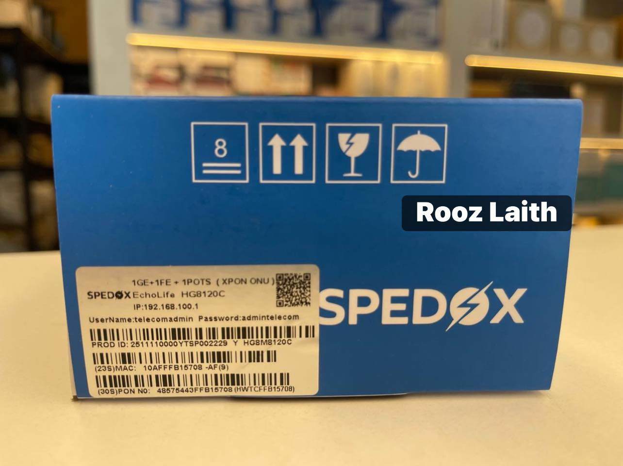 Onu spedox  1G 
سوفت وير هواوي ازرق 
ضمان ستة اشهر 

📞 للاستفسار والمراسلة يرجى التواصل خاص أو عبر الأرقام.
🚚 متوفر توصيل  داخل بغداد وباقي المحافظات


**إذا كنت صاحب هذا الإعلان وتريد حذفه لأي سبب، رجاءا أرسل رسالة إلى الدعم الفني**