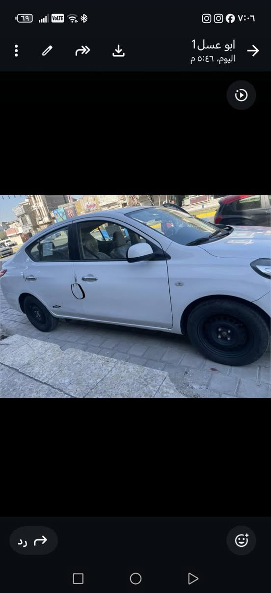 السلام عليكم للبيع نيسان سني هندي 
موديل 22
ماشيه 85
مكفوله من الضربه والصبغ بيه ملاحضات بسيطه مأشر  عليهن بارد 
السعر 115 بيه مجال 
رقم صاحب السياره ***********
