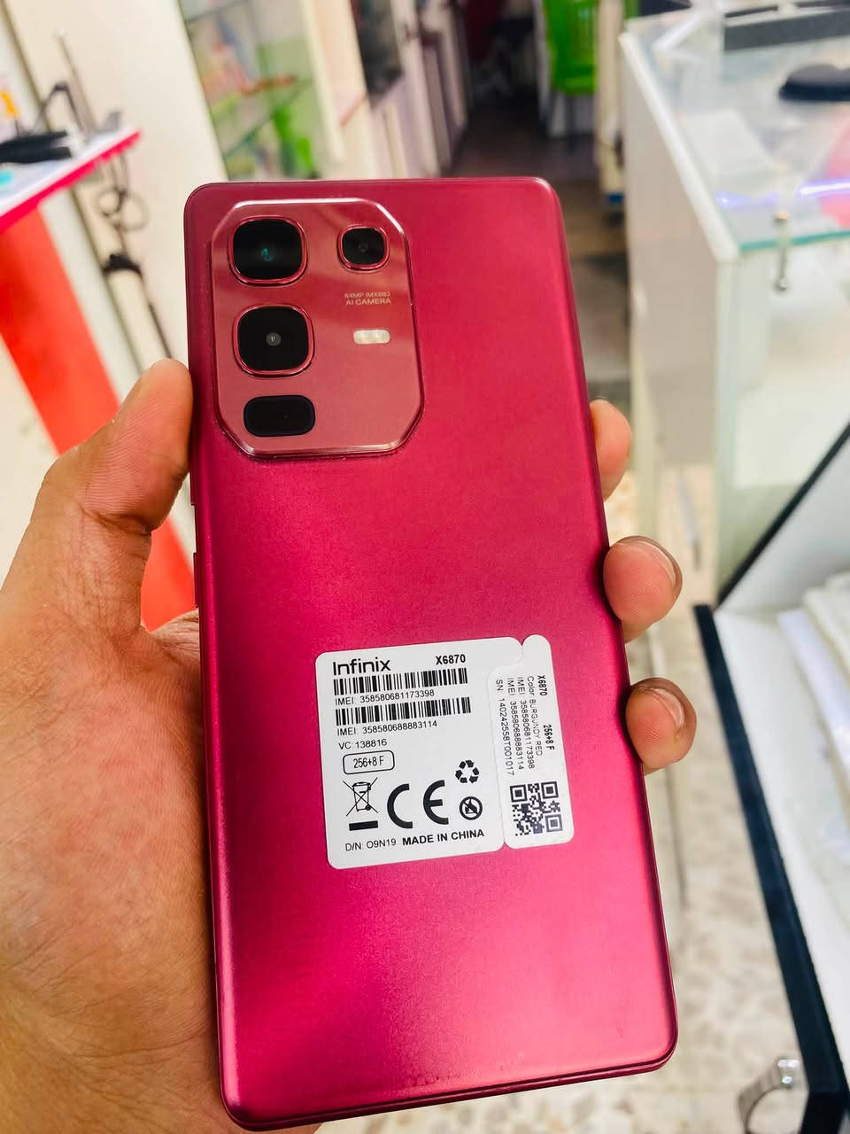 انفنكس نوت            50s 5g
ذاكره 256 عشوائيه 8+8 يعني 16 جهاز مصفح  نضافه 100ب100 لون مميز ( سماكي ) 

ببجي يفعل 90 فريم ملحقاته كاملات وبي ضمان فحص يوم كامل معالج 7300 Ultimate سعر 315 نهائي

مكاني كربلاء حي العامل سوق الاخير 

***********
