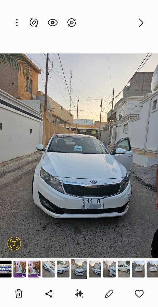 سلام عليكم 
كيا اوبتما 2011 خليجي 
رقم بغداد دولي بأسمي
محرك دوش 2000
فول مواصفات 1/1
1_بصمه تشغيل 
2_بصمه ابواب
3_بصمه جنطه 
4_بنراما 
5_جرص من تعبر 120 🛎
6_انارة ترحيب عنده الاقتراب 
7_ حساسات 
8_اشاي بالامري
9_امري شفط 
10_تبريد ابيانو شاشه
11_شاشه كبير
12_كامره خلفيه دوار 
13_لايت دوار 
14_داخل  صاجي
15-الاستيرن امطعم صاجي عضم عاج 
16_يدات نيكل 
17-انارة تجوات الابواب 
18-شاشة اعطال
 19-تحكم ستيرن
20-تبريد قطعتين  
21-نضام ECO قتصادي 
بعد بيه موصفات هواي 

السياره بيه فقط الجاملغ الخلف صبغ مع شبر بارد في باب عكس السائق والسونار موجود وين ماتريد تجيك جيك
مكان صلاح الدين تكريت
السعر ١٣٣
***********
