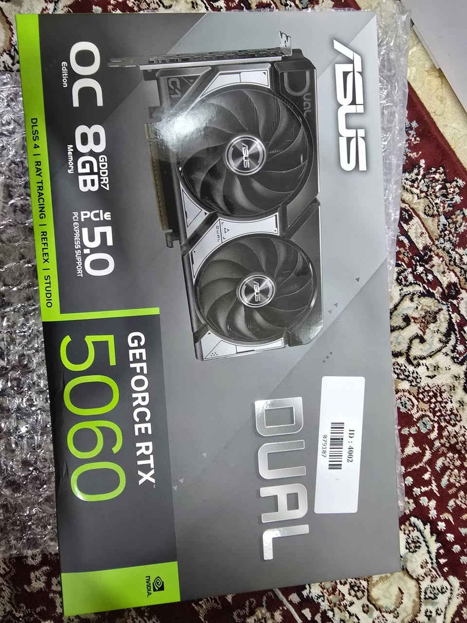 مرحبا قطع جديد للبيع
بس جديد مستخدم ماعندي نهائياً
Rtx 5060 asus dual  السعر 540 الف 
Rtx 5060 msi shadow السعر 535 الف 
Rtx 5060 ti zotac السعر 600 الف 
Rtx 5070 gaming oc. السعر مليون و 100 الف 
I5 14400f السعر 240 الف 
I5 14600kf السعر 350 الف 
Wd 4t blue السعر 400 الف 
Wd 2t green  السعر 290 الف 
R7 5800x box السعر 275 الف 
فان ابيض قطعة 7 الاف 
مبرد le 720 wh السعر 85 الف 
مبرد mass السعر 18 الف


**إذا كنت صاحب هذا الإعلان وتريد حذفه لأي سبب، رجاءا أرسل رسالة إلى الدعم الفني**
