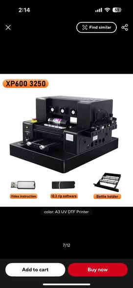 طابعه uv للبيع مع كامل ملحقاتها
 نظيفه الاستخدام قليل  
الشراء قــبل ٤ اشهر  
لتواصل ***********
